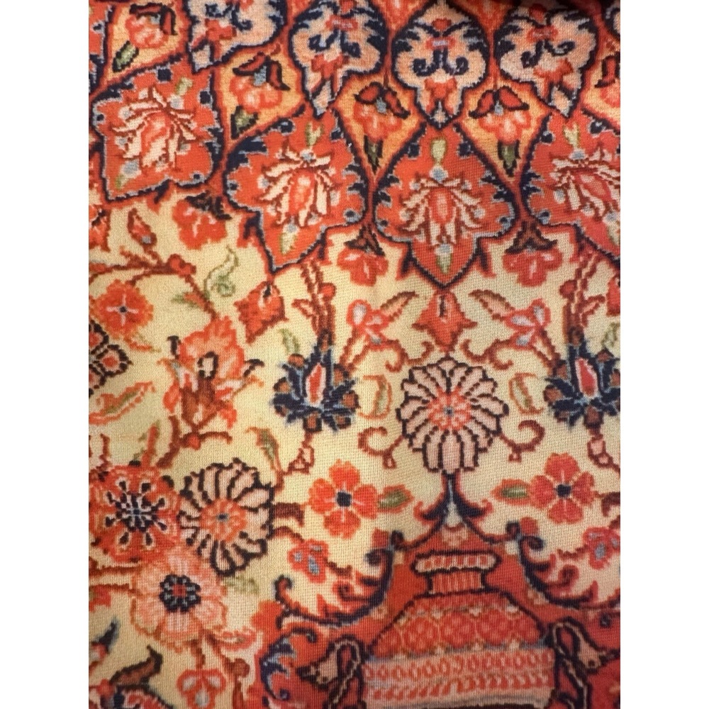 Womens Tankini Swimsuit 2 Piece Small Orange Yellow Boho Floral Mandala Full Set - Picture 8 of 16